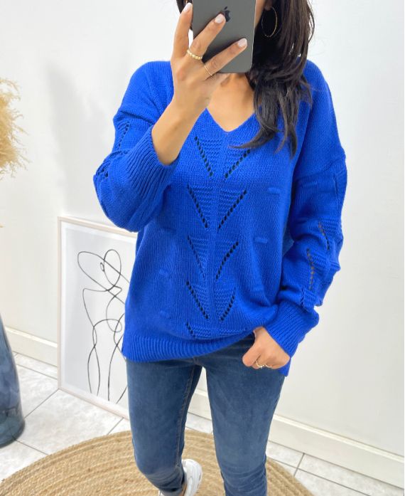 PULLOVER AH116 BLEU ROYAL