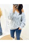 SWEATER AH116 LIGHT GREY