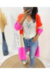 GILET MOHAIR "COUP DE COEUR" AH95 ORANGE