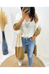 GILET MOHAIR "COUP DE COEUR" AH95 BLANC