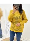 SWEATER OPENWORK AH133 MUSTARD