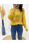 SWEATER OPENWORK AH133 MUSTARD