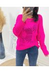 MAGLIONE AJOURE AH133 FUSHIA