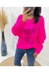 MAGLIONE AJOURE AH133 FUSHIA