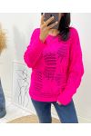 MAGLIONE AJOURE AH133 FUSHIA