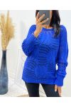 MAGLIONE TRAFORATO AH133 BLU ROYAL