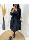 ROBE MANCHE LONGUE AH259 NOIR