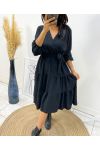 ROBE MANCHE LONGUE AH259 NOIR