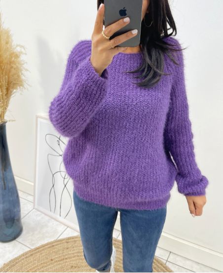 MAGLIONE MORBIDO AH119 PRUNE