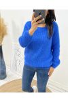 PULLOVER DOUX AH119 BLEU ROYAL