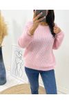 MAGLIONE MORBIDO AH119 ROSA