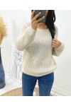 PULLOVER DOUX AH119 BEIGE