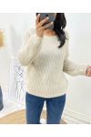 SOFT SWEATER AH119 BEŻOWY