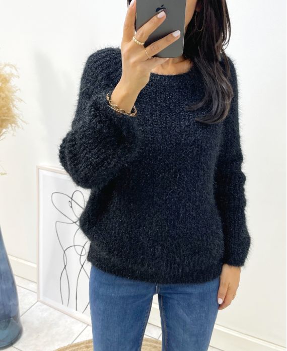 SOFT SWEATER AH119 BLACK