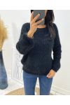 SOFT SWEATER AH119 CZARNY