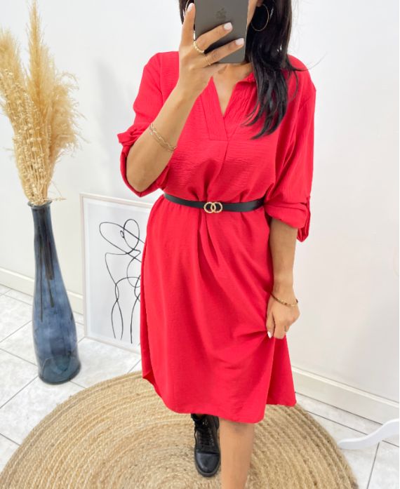 RED AH264 TUNIC DRESS