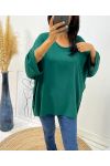 TOP OVERSIZE BACK LACE AH226 EMERALD VERDE