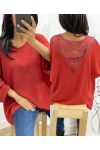 TOP OVERSIZED BACK LACE AH226 BAKSTEEN