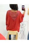 TOP OVERSIZED BACK LACE AH226 BAKSTEEN