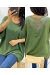 TOP OVERSIZED BACK LACE AH226 KAKI