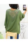 TOP OVERSIZED BACK LACE AH226 KAKI