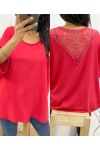 TOP OVERSIZE BACK LACE AH226 ROJO