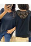 TOP OVERSIZE BACK LACE AH226 BLACK