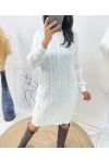 TWISTED MESH DRESS AH221 WHITE