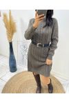 KLEID AUS GEDREHTEM MESH AH221 CHOCO