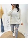 MAGLIA A RIGHE AH158 BEIGE