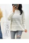 GESTREIFTER PULLOVER AH158 BEIGE