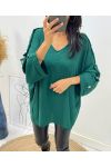 OVERSIZED TOP MET FANCY BUTTON AH326 EMERALD GREEN