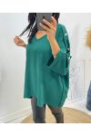 OVERSIZED TOP MET FANCY BUTTON AH326 EMERALD GREEN