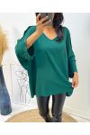 OVERSIZED TOP MET FANCY BUTTON AH326 EMERALD GREEN