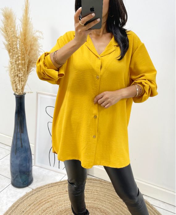 CHEMISE OVERSIZE AH256 MOUTARDE