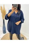 BLUSE AH256 MARINEBLAU