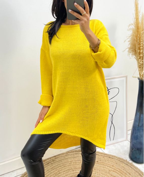 MAGLIONE LUNGO AH236 GIALLO