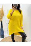 PULLOVER LONG AH236 JAUNE