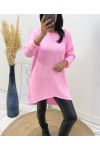 MAGLIONE LUNGO AH236 ROSA