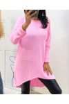 MAGLIONE LUNGO AH236 ROSA