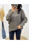 PULLOVER TORSADE AH143 TAUPE