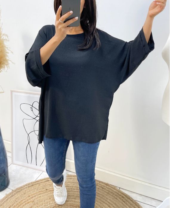 CURVY TOP OVERSIZED COLLECTIE AH300 ZWART