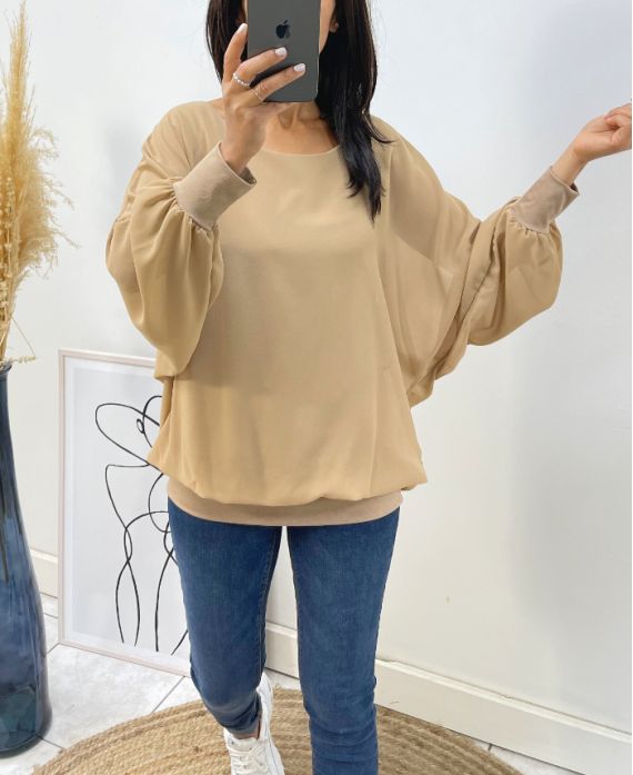 TOP VOILAGE DOUBLE AH313 BEIGE