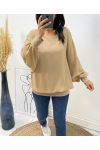 TOP DOUBLE VEIL AH313 BEIGE