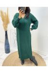 LONG KNIT DRESS AH340 KAKI