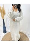 ROBE LONGUE MAILLE AH340 BEIGE