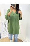 CURVY COLLECTION OVERSIZE FLUID TUNIC AH312 KAKI