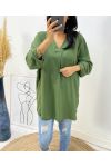 CURVY COLLECTION OVERSIZE FLUID TUNIC AH312 KAKI