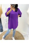 COLLECTION CURVY TUNIQUE MI LONGUE FLUIDE OVERSIZE AH312 VIOLET