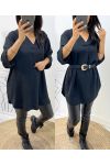 COLLECTION CURVY TUNIQUE MI LONGUE FLUIDE OVERSIZE AH312 NOIR